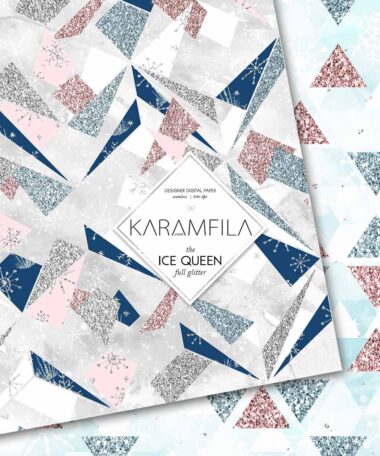 Ice Queen Glitter Papers