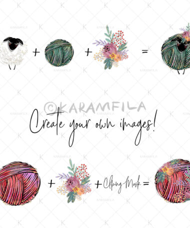 Knitting Clipart